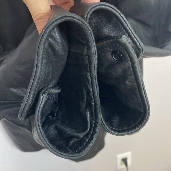 Vintage Gallery Full Leather Jacket Zip front size large - Picture 14 of 15